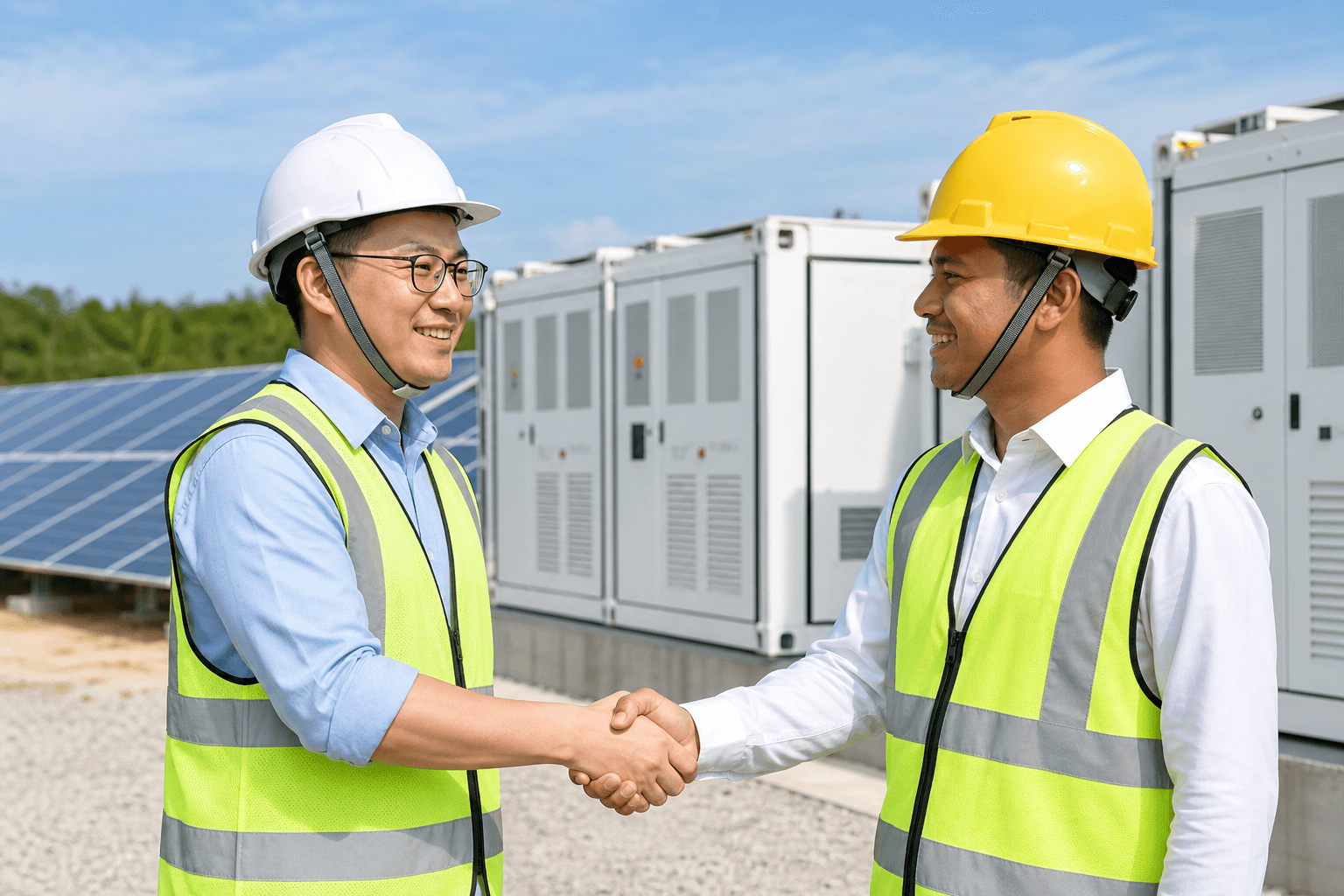 Solunar partnering with an EPCC contractor at a solar-plus-storage site in Malaysia