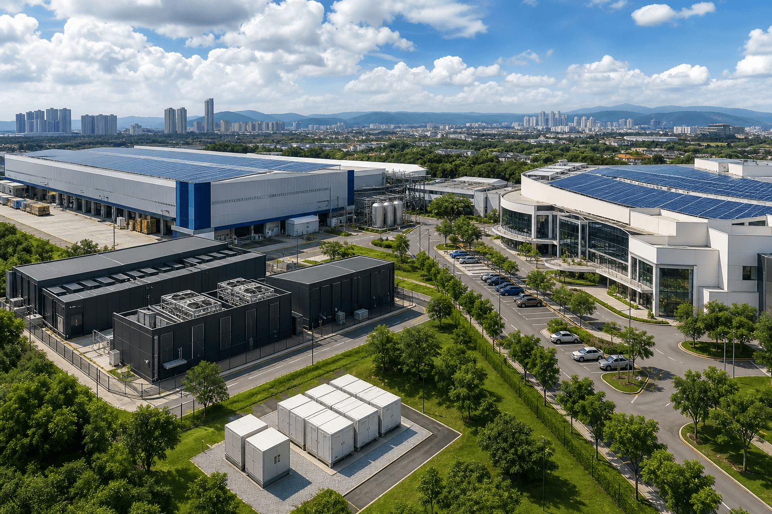 High-load Malaysian industrial and commercial facilities with rooftop solar and battery storage